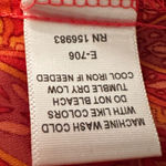 Evereve  Floral Paisley‎ Crepe V-Neck Blouse Women's Small Coral Preppy Career Photo 7