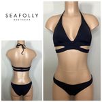 Seafolly New. black skimpy bikini. S/M. Retails $189 Photo 1