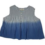 Free People NWT Little Bit of Something Ombre Blouse - Blue - Large Photo 1