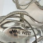 Nine West Sparkling Silver Strappy Heels Photo 1