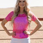 Lets Go Girls Mesh top XS Pink Photo 1