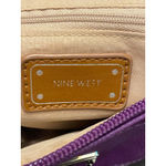 Nine West Purple Leather Crossbody Adjustable Strap Front Zipper Pocket Zip Top Photo 11