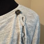 Knox Rose Women’s Small Light Gray Fringe Sweatshirt Chic Casual Photo 2