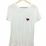 Carbon Copy Valentine’s Day Red heart soft white tee Medium nwt Photo 0