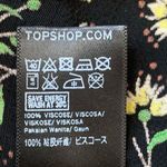 Topshop Dress Black Yellow Green Floral Ruffled Vneckline Sleeveless Wrap Midi Photo 7