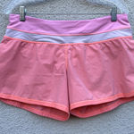 Lululemon Neon Orange Groovy Run Short Size 8 Pop Coral Photo 0