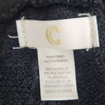 C. Wonder by Christian Siriano Black Infinity Scarf with Metallic Silver Edge Photo 4