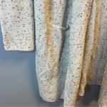 Eileen Fisher  Cardigan Ecru Organic Cotton Speckle High Collar Knit Sz L EUC Photo 4
