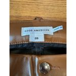 Good American  Cognac Better Than Leather Faux Leather Good Icon Pants 28 plus Photo 9