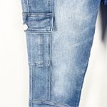 KANCAN Avery Medium Wash Straight Leg High Rise Cargo Jeans, Size 28 Blue Photo 9