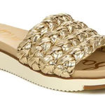 Sam Edelman Ainslie Braided Slide Sandal Gold Leaf Metallic Photo 0