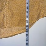 LC Lauren Conrad Yellow & White Floral Print Ruffle Button Top Photo 6