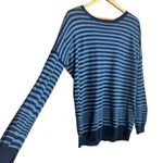 Vince  Sweater Womens Large Cashmere Striped Boat Neck Long Sleeve Blue Navy Photo 1