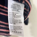 J.Crew Striped Hoodie Womens Size S Drawstring Coastal Beachy Navy Pink Photo 5