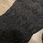 Current Air NWT  Los Angeles Black Metallic Pointe Knit Sweater Size Large Photo 5