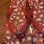 Coach  Red Floral Turnlock Sandals Photo 1