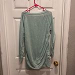 Nike  Dri Fit Long Sleeve Athletic Workout Top Women's Sz Large Light Blue Tunic Photo 3
