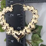 18k Gold Filled XL Hearts Heart Hoop Earrings Photo 5