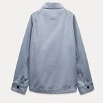 ZARA  Lyocell Chambray Utility Overshirt Photo 2