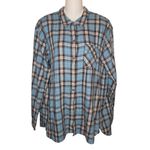 J.Jill Blue Plaid Long Sleeve Cotton Button-up Blouse Top Size Large Tall LT Photo 0