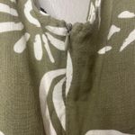 Paper Heart  Olive Abstract Print Linen Blend Sleeveless Maxi Dress Sz Large Photo 8