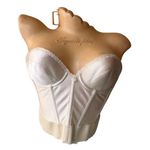 Vintage Adonna Bustier 34B Cream Underwire Longline Bra JCPenny 80s Pinup Corset Size undefined Photo 0