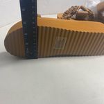 JUST FAB Taneisa Women’s Rusched Strap Wedge Sandal Size 9 Tan Photo 6