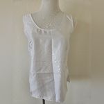 Simonton Says Sheer White Two Piece Top With Tie Button Down Collar NWT Size XS Photo 5