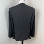 Vintage Emily Black Red Floral Embroidered Beaded Evening Jacket Size 12 Photo 4