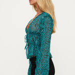 Princess Polly  Zebra Print Long Sleeve top Photo 1