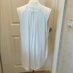 Vera Wang  White Gathered Neck Blouse Size Extra Large Photo 2