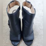 Splendid  Women's 8 M Shoes Black Leather Open Toe Slingback Heels Sandals Photo 2