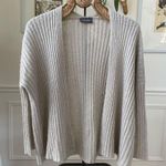 Wooden Ships  Beige Ribbed Mohair Wool Open Front Cardigan Sweater XS S Photo 0