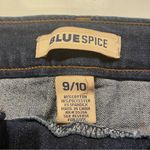 Blue Spice Mid Rise Denim Sailor Shorts Women Junior 9/10 Button Dark Wash 50’s Photo 2