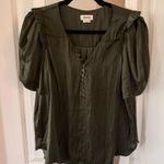 Zadig & Voltaire Women’s Zadig and Volitaire Short Sleeve Blouse Size Medium Green Photo 0