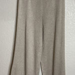 The Drop Womens Medium Wide Leg Sweater Pants Beige Ribbed Knit Stretch NEW Tan Photo 0