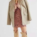 Free People  Apricot Combo Floral Smock It To Me Mini Dress Size M NWOT Photo 3