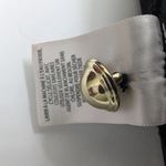 Leith Pants Trousers Tapered Leg Gold Brass Buttons Pull On Black Size L Photo 7