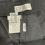 Brunello Cucinelli Size 12 Gray Virgin Wool Straight Leg Pull on Pants Photo 1