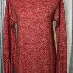 MINKPINK ‎ Womens Brick Red Size Large Curious Roll Neck Sweater Dress Tunic NEW Photo 0