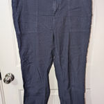 Frank & Eileen  Jameson Jogger Pant Cotton/Flax Blend Womens 10 Navy Photo 0