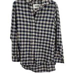 Grayson Blue Beige Plaid Cotton Long Sleeve Button Down Hero Shirt Women Size XS Photo 0