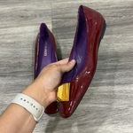 Emilio Pucci  Burgundy Flats with Gold Buckle Ballerina Shoes Photo 2
