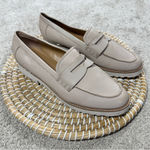 Franco Sarto  Women’s Leather Cedra Slip-On Shoes Loafers Chunky in Cream 10 Photo 0