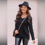 New Black Classic Wide Brim Panama Hat Belt Buckle Wool Fedora Floppy Photo 7