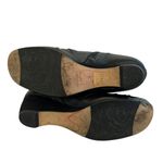 Taryn Rose  Black Low Wedge Leather Boots Booties Suede Ruched Size 36 5.5 Womens Photo 7