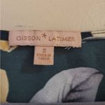 Gibson Latimer  Floral High Low Faux Wrap Lined MIDI Dress Green Size Small Photo 10