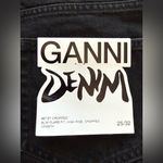 Ganni NWT  Betzy Cropped Size 25/32 in Washed Black Slim Flare Fit High‎ Rise Photo 5