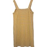 Madewell Jacquard Button-Front Mini Dress in Gingham Check antique gold size XXS Photo 2
