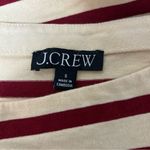J.Crew Shirt Women Small Cream Red Stripe Nautical Preppy French Coastal Cotton Photo 2